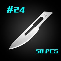 세라믹칼 정육칼 일본 독일 명품칼 중식칼 장미칼#24 #60 메스 블레이드 스테인레스 스틸 접는 나이프 조각, 07 No.24 50Pcs