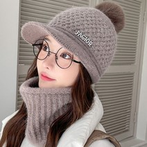 신페이드 앙고라 여성 겨울 모자 털모자 방한 귀마개 귀달이 넥워머 귀도리