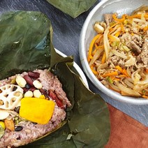 바로밥상 한정식 수제 연잎밥 소불고기 밀키트 2인분 세트, 연잎밥+소불고기(2인분)