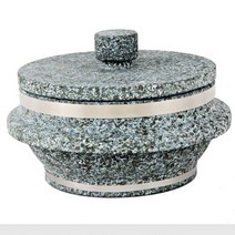 1인솥밥냄비 기계 업소용 돌솥 캠핑 솥밥 국내산 모듬, 2.곱돌솥+대나무 받침