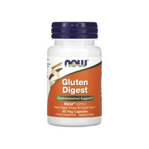 NOW Foods 나우푸드 Gluten Digest 글루텐 다이제스트 60베지캡슐 글루코 아밀라아제 아밀레이스 누룩 프로테아제 단백질분해효소 바이어코어 아스페르길루스 프로테이스, 1개