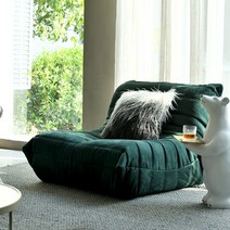 플래지어 빈백 소파 기능성 2인용 디자인 수유 의자 푹신한 구름 거실 원룸 빈티지 모듈, 오렌지