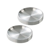 [리본제이]국내제작 업소용 스텐 원형 접시 10P, 스텐접시 1호(15.8cm) x 10P