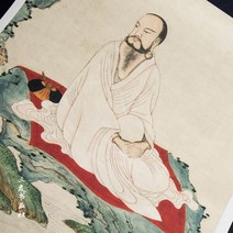 사무실 개업 선물 달마 도사 그림 현관에걸면좋은 돈들어오는 스님 대사 절 집들이 건강, 단일