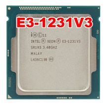 [해외]Intel XEON E3-1231V3 1231 V3 3.40GHz 쿼드 코어 E3 1231V3 8MB DD R3 DDR3L-1600 LGA 1150 TPD 80W 1