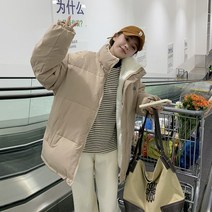 블링앤수 매력적인 여성 오버핏 하프 패딩 JZZ022