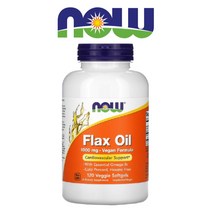 나우푸드 Now Foods 아마씨유 Flax Oil 알파 리놀렌산 냉압착유 ALA 1000mg 식물성 소프트젤 120정