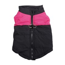 ST SHOP 따뜻한 개 옷 방수 애완 동물 패딩 조끼 지퍼 재킷 코트 치와와 퍼그 Ropa Para Perros, 나일론 폴리 에스터 깃털, Pink_M