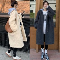 겨울 양털 뽀글이 롱코트 큐티 후드 점퍼 여성 여자 잠바 자켓 패딩