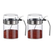 클립 스푼 양념병 300ml 2개 조미료통 소금통 고춧가루통