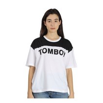 Filles A Papa Ladies 여성 T-shirt 티셔츠 White 화이트 Black 블랙 Jersey 저지 T-shirt 티셔츠 With 위드 Tombo Brand Si