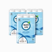 깨끗한나라 순수소프트 화장지 25m 30롤 3팩