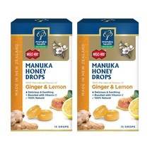 마누카헬스 마누카꿀 사탕 레몬&생강 65g 15개입 2팩