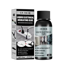 50ml 액체 절연 전기 테이프 블랙 화이트 라이트 보드 전자 실란트 빠른 건조 방수, 01 black 50ml, 01 black 50ml