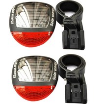 Cycling Solar Bike Taillight Solar Power Energy LED Bicycle Rear Light Safety Warning Light Bicycle, 02 2x solar tail light