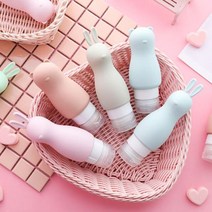 사랑스러운 디자인 동물모양 실리콘 공병공병 실리콘공병 여행용 화장품공병 공병용기, 7.브라운 토끼