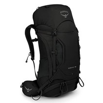 오스프리 Osprey 남성용 Kestrel 48 백팩 블랙. 배낭여행 173725, Small/Medium, Black