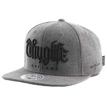사그라이프(Thuglife) 빅 로고 3D 자수 스냅백 플랫 츠바형 바이저 모자 캡 맨즈 레이디스 보시 베이스볼 캡 야구 모자 모자 한국 모자 Kpop - Big Logo Snapback Hat Cap (Charcoal 큰 사이즈