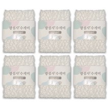 광섬사 수세미 (무염색 백색 5+1), 6개