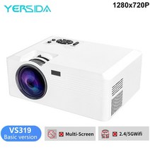 회의실 사무실 가정용 원룸 캠핑용 4k 미니 초단초점 빔프로젝터 Yersida led, vs319 기본 버전, 우리 플러그