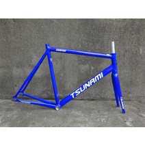 자전거 교체용 TSUNAMI-SNM100 프레임 세트 고정 기어 700c 알루미늄 및 포크 49cm 52cm 단일 속도, 12 dark blue_02 52CM