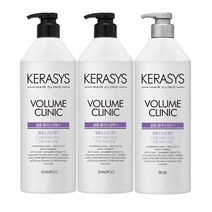 케라시스 볼륨 클리닉 샴푸 750ml 2p + 린스 750ml 헤어세트, 1세트