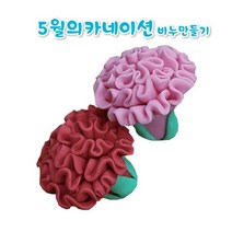 ( 1 + 1 ) 비누꽃 카네이션 DIY 어버이날 스승의날 클레이 비누 공예 어린이 촉감 아동미술, 5세트