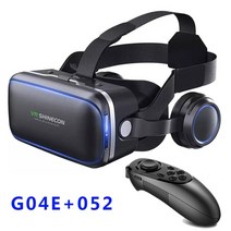 가상현실 vr 게임기 풀세트 2022 original 샤인콘 6.0 가상 현실 안경 3d 안경 스테레오 헬멧 헤드셋 ios android 용 원격 제어 포함호환, g04e-052