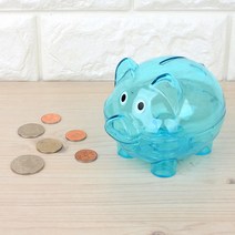 칼라 투명 돼지저금통