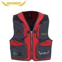 FL/퀴마 JW-3322 투톤 민물 베스트 차콜레드 (낚시조끼), 95
