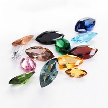 지르코니아 크리스탈 라인석 포인트백 액세서리 5x10mm 쥬얼리 제작 용 DIY 바느질 스톤 네이렛 모양 지르콘 납유리, [2] 7x14mm 10pcs, [18] Jet