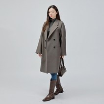 [자체제작] L-1146 오버핏 더블울코트