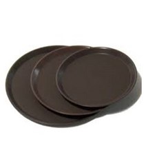 진성 식당 업소용 플라스틱 카페 제과 커피 푸드 프랜차이즈 PC논슬립원형쟁반, 검정=삼광제품과 동일 (랜덤)
