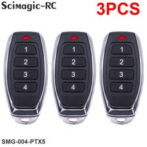 차고문 모터 부품 3Pcs ATA PTX-5 범용 차고 문 키 체인 원격 제어 433MHz 롤링 코드 전기 게이트 스위치, 01 3Pcs