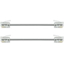 NECABLES 2팩 전화 코드 4.6m(15피트) 라인 RJ11 6P4C 수 - 유선 및 팩스용 4.6m(15피트)146366, 3 inch