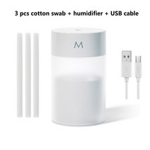 공기살균기 휴대용공기살균기 uv공기살균기 260ML USB 초음파 가습기 LED 램프 미니 에센셜 오일 디퓨저 자, 03 3