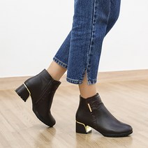 제이슈 소가죽 기모안감 비스코 앵클부츠 5cm