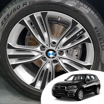어른킹 BMW X5시리즈 F15 19인치 휠 마스크 포인트 레터링 튜닝 컬러 데칼 스티커 자동차 몰딩 카본 유광 홀로그램 크롬 랩핑 시트지, 카본블랙(휠)