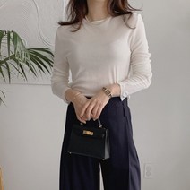 캐시 절개 긴팔 티셔츠