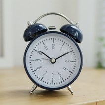 신나라-닷컴_모던디자인 트윈벨 알람 탁상시계(다크블루) 예쁜디지털 데스크시케 예쁜 인테리어_ tlsskfk, S-N-선택사항없습니다