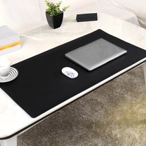 매끄러운 와이드 데스크 매트 책상위 깔판 블랙 대형 데스크 테리어 장패드 책상 작업판 보호 덮개 깔개 꾸미기 독서실 오거나이저 사무실 소음 커버 패드 시트 가죽 사무용