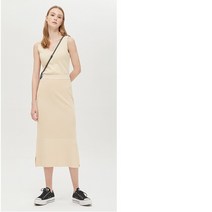 시슬리 SISLEY 믹스 조직 니트 스커트 SAKS31131BG