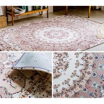 SBD_국산 러그 원형 단모 먼지없는 사계절 페르시안 사각 카페트 거실 북유럽 아기방 워셔블 엔틱 빈티지_sbd