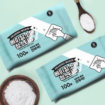베이킹소다 30% 증량 청소티슈 100매 x 10팩 대용량
