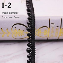 1yard diy 손으로 꿰맨 진주 반짝이 비즈 브레이드 레이스 리본 웨딩 드레스 칼라, i-2