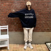 애플망고샵 기모 겨울 월넷 빅사이즈 오버핏 롱박스티
