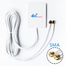 28dBi 고이득 3G 4G LTE 라우터 모뎀 공중 외부 안테나 듀얼 SMA 2M RG174 케이블 포함