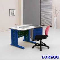 Foryou2778 일자형책상 컴퓨터책상 조립식책상 철제책상 책상 책장 책꽂이, 그린 아이보리