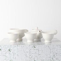 백자 분 3인 다기세트 다도세트
