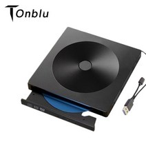 dvd리핑 cd리더기 휴대용dvd플레이어 휴대용 외부 CD DVD 광학 드라이브 유형 C USB 3.0 버너는 Mac/Window, 한개옵션0